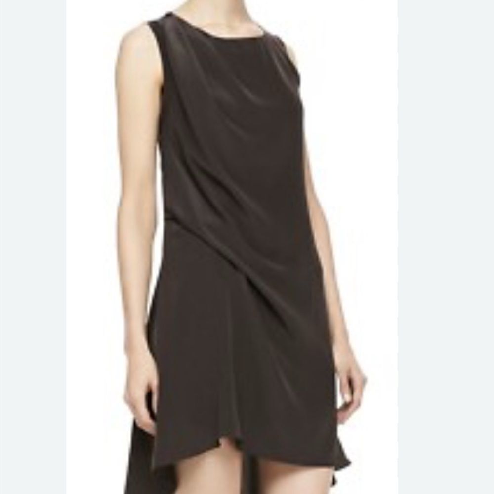 Haute Hippe Olive Green 100% Silk Tunic/Top/Dress(Size Medium)